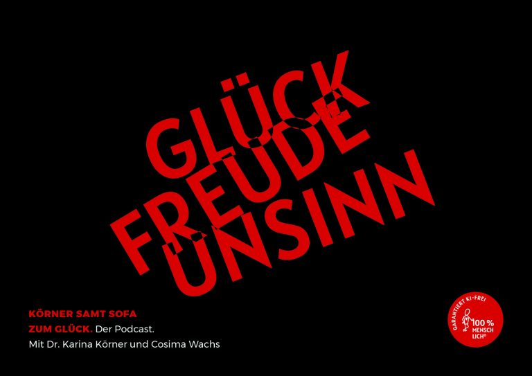 KÖRNER SAMT SOFA - Postkarten - GLÜCK FREUDE UNSINN